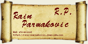 Rain Parmaković vizit kartica